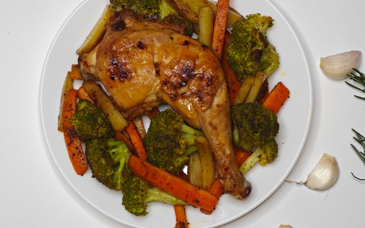 Sheet Pan Chicken and Colorful Vegetables recipe